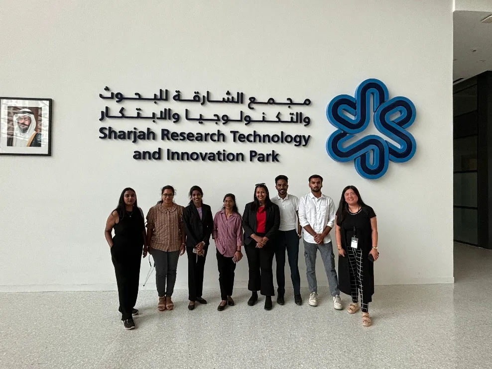 SSIM students at Sharjah Research Technology and Innovation Park during the Dubai immersion