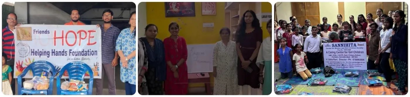 SSIM students with NGO partners during community outreach visits